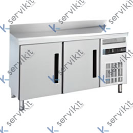 Bajo Mostrador 2 Puertas Inox 1492x600x850mm