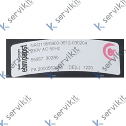 ventilador radial 230V tensión AC 50Hz 55W H1 156mm L1 160mm D1 ø 126mm B1 90mm H2 50mm