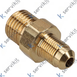 Racor 1/4 macho 1/8 macho cónico volutrón (2 unds)