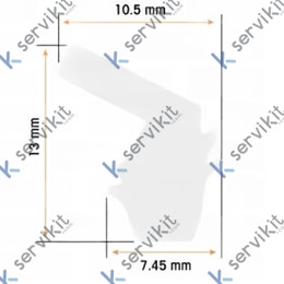 Burlete silicona tapa envasadora ( 1 metro )