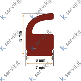 Burlete Envasadora 1m V8T