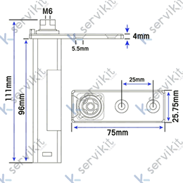 Bisagra corona estrella con muelle