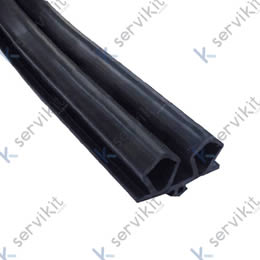 Burlete Puerta Cámara Silicona Negro (1METRO)
