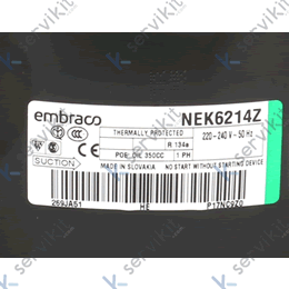 Compresor neu6214z 1/2HP 230V refrigerante R-134a
