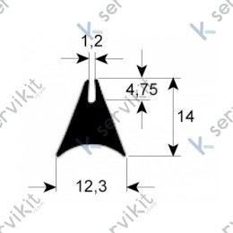 Burlete cristal horno gf5gm (1 metro) industrial