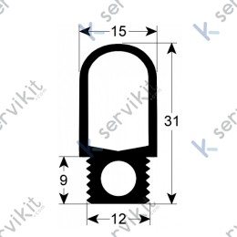 Burlete puerta horno Fagor 675x775mm hei-hem 10-21