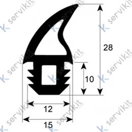 junta de puerta perfil 2756 UE al metro