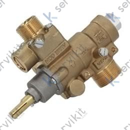 Grifo gas PEL23S/V conexión vertical Bypass Ø0.3