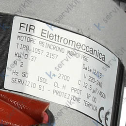 motor de ventilador 220-240V fases 1 50Hz 0,37kW 2700rev/min velocidades 1 L1 123mm L2 77mm L3 30mm