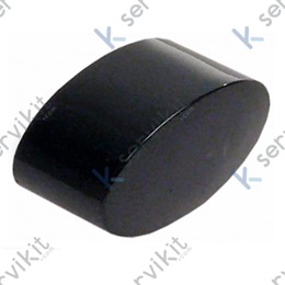 Botón negro 21x11mm lavavajillas