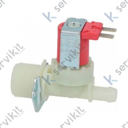 Electroválvula 1 vía horizontal 12v lavavajillas Whirlpool