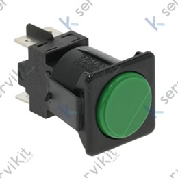 Interruptor lavavajillas verde 28x28mm 230v bipolar