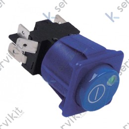 Interruptor Bipolar Azul 28x28mm Hoonved