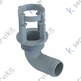 Racor codo desagüe lavavajillas Crystal Line c-450 c-500 1-1-4