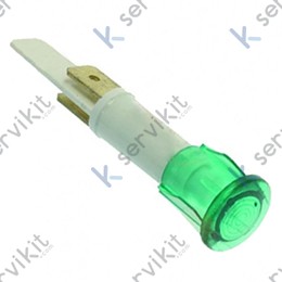 Piloto verde 10mm 230V lavado de vajilla