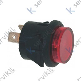 Piloto luminoso rojo Ø25mm 230V Línea Blanca