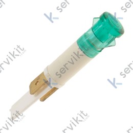 Piloto verde Ø9mm 230v lavado de vajilla