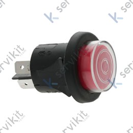 Pulsador ambar Ø25mm con funda lavavajillas Línea Blanca 230V