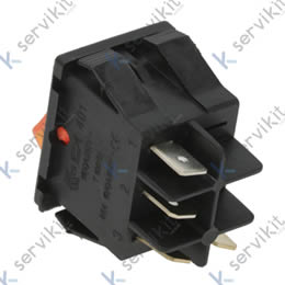 Pulsador ámbar lavavajillas Fagor 30x22mm 230v fi-lvc-lvr