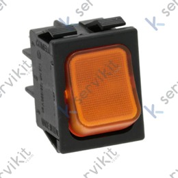 Pulsador basculante ámbar lavavajillas 30x22mm 24v dc