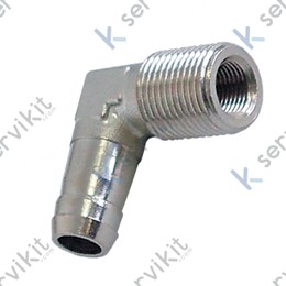 Racor codo 3-8 m x 1-8 h macho manguera Ø12mm lavavajillas industrial