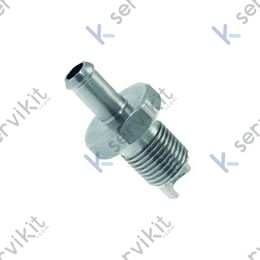 Racor presión largo inox 3/8 Ø10mm Línea Blanca