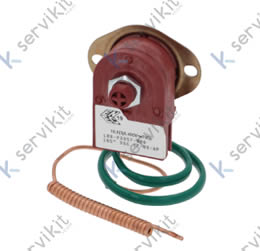 Termostato de seguridad T máx 105°C 2 polos 2NC 16A sonda ø 6mm sonda L 50mm capilar 430mm