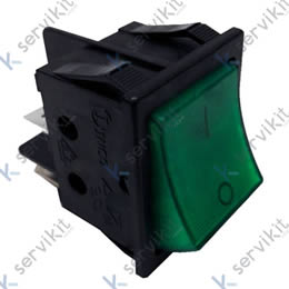 Interruptor verde 30x22mm Bipolar 2 uds