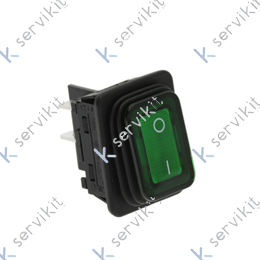 Interruptor verde 230v 20a 30x22mm Marquardt 