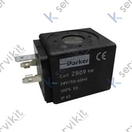 Bobina de electroválvula Parker ZB09 24V Ac 9W