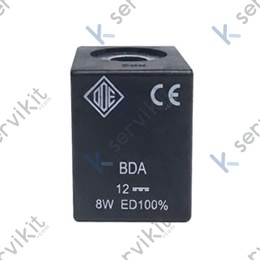 Bobina de electroválvula 12V Cc 8W clase F
