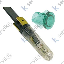 Piloto verde 10mm 230v cafetera Brasilia (2 uds)