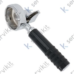 Portafiltro 1 via inclinado negro