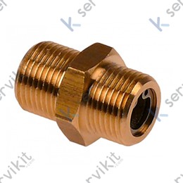 Racor 3-8x3-8 macho-macho con filtro para cafeteras